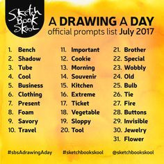 1 Drawing A Day Challenge 190 Best Sketchbook Prompts Images In 2019 Art for Kids Art for