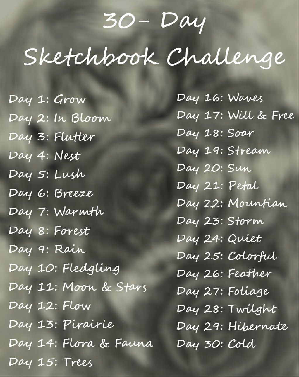 1 Drawing A Day Challenge Pin by Margo On Drawing Challenge In 2019 Drawing Challenge