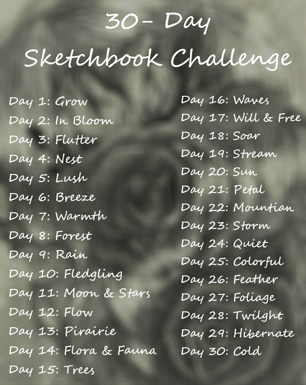 1 Drawing A Day Challenge Pin by Margo On Drawing Challenge In 2019 Drawing Challenge
