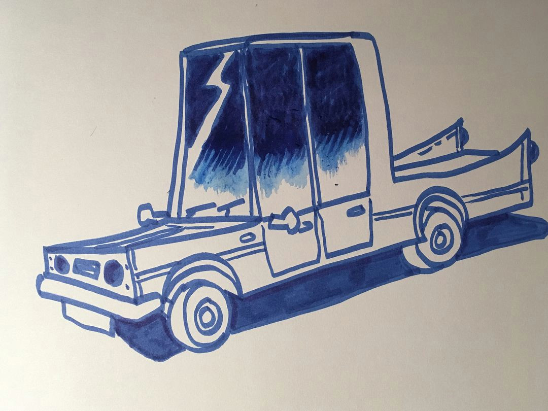 1 Drawing A Day Sketchbook Drawing Challenge Day 1 Of 7 Cars In This First Car