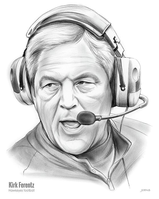 1 Drawing Per Day Sketch Of the Day Iowa Hawkeyes Football Coach Kirk Ferentz Born