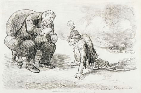 1920s Cartoon Drawing Maybe after the War A Medal and Maybe A Job Antiwar Cartoon by