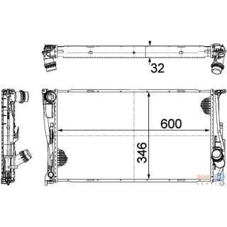 2. 0 Drawing Kuhler Fur Bmw E90 E93 Diesel Automatik 2 0 3 0d Car Parts24