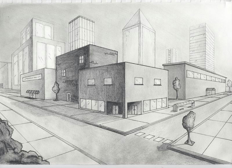 2 Point Perspective Drawing Easy Picture How to In 2019 Point Perspective Perspective