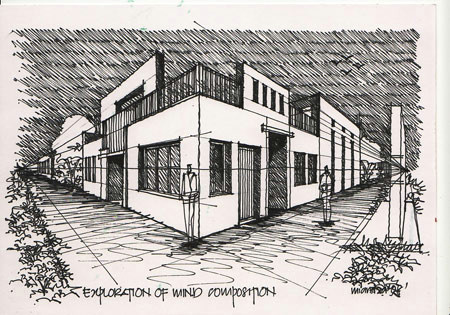 2 Point Perspective Drawings Easy Draw A City Block In 2 Point Perspective Art Lesson