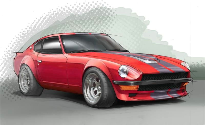 240z Drawing A Rendering Of A 1977 Datsun 240z Just for Fun I Ve Always Loved