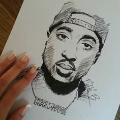 2pac Drawings Easy How to Draw Tupac Shakur Famous Singers Art and Music Drawings