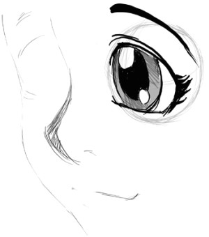 3 4 Eyes Drawing How to Draw Eyes 3 4 View In Manga Anime Illustration Style