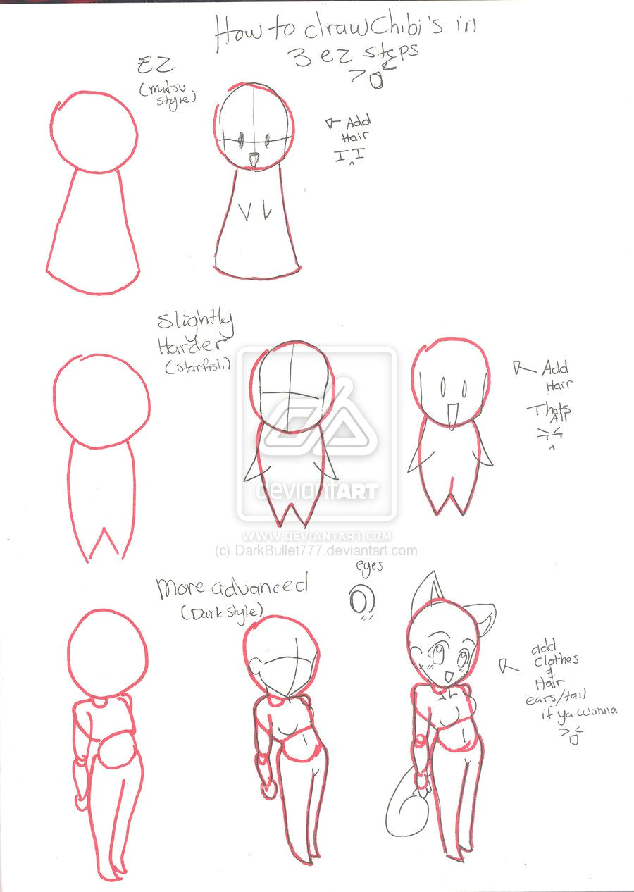 3 Drawing Techniques Ghetto Chibi Tutorial by Darkbullet777 Deviantart Com On Deviantart