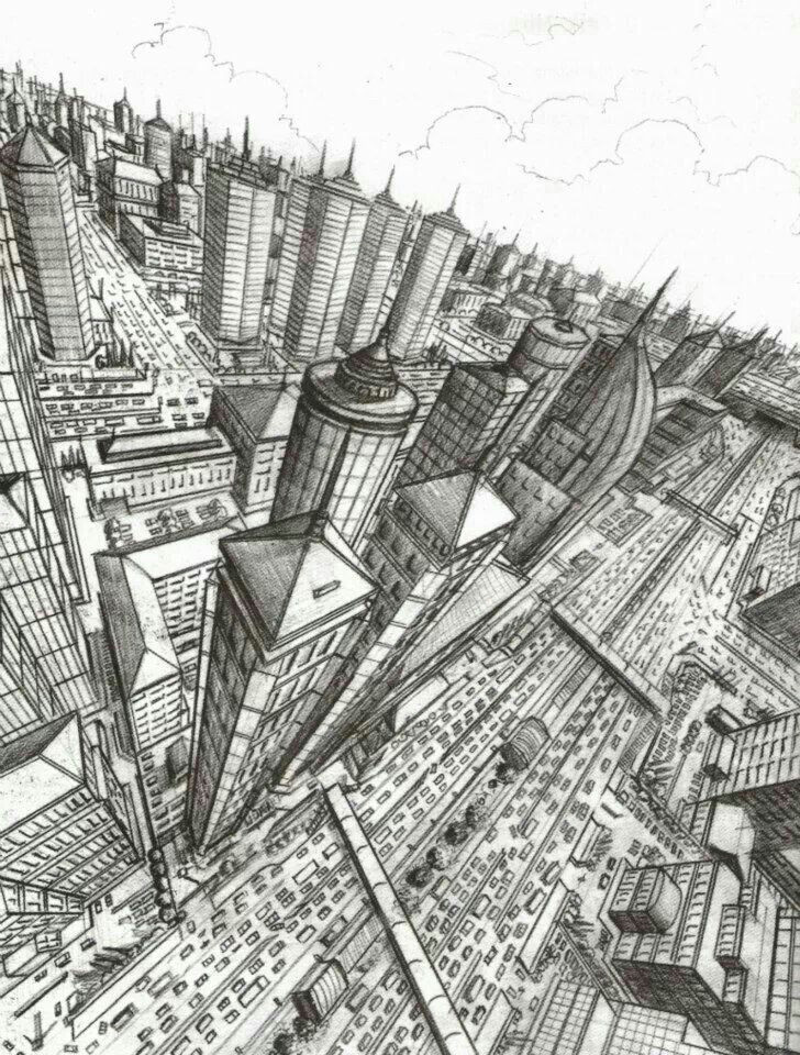 3 Point Perspective Drawings Easy 3 Point Perspective Stroke Sights In 2019