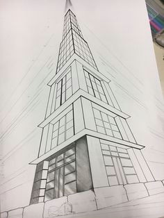 3 Point Perspective Drawings Easy Pin by Bridget Jane On School Two Point Perspective Point