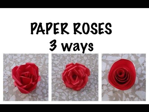 3 Ways to Draw A Rose Kako Napraviti Rua U Od Papira 3 Naa Ina How to Make Paper Roses