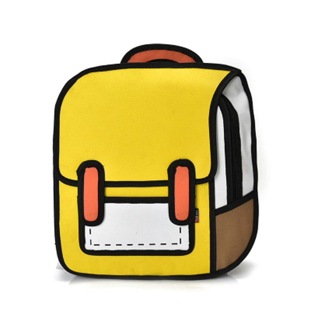 3d Cartoon Drawing Backpack Aliexpress Com Kup New Fashion 2d Bags Novelty School Bag 3d