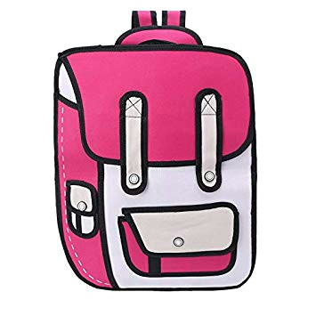 3d Cartoon Drawing Backpack Amazon Com Jagenie 3d Jump Style 2d Drawing From Cartoon Paper