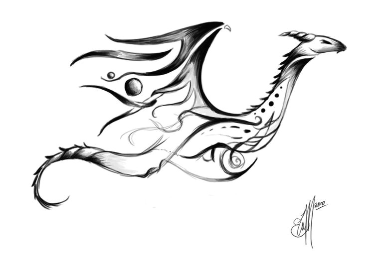 3d Drawing Dragons Dragon Tattoos Tribal Tribal Dragon Tattoo Concept by Etheet On