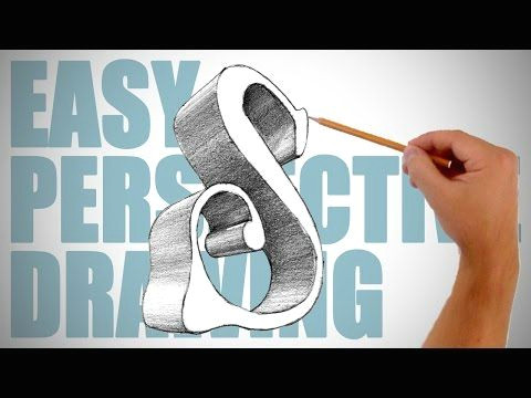 3d Drawing Easy Youtube How to Draw A 3d Letter Easy Perspective Drawing 2 Youtube