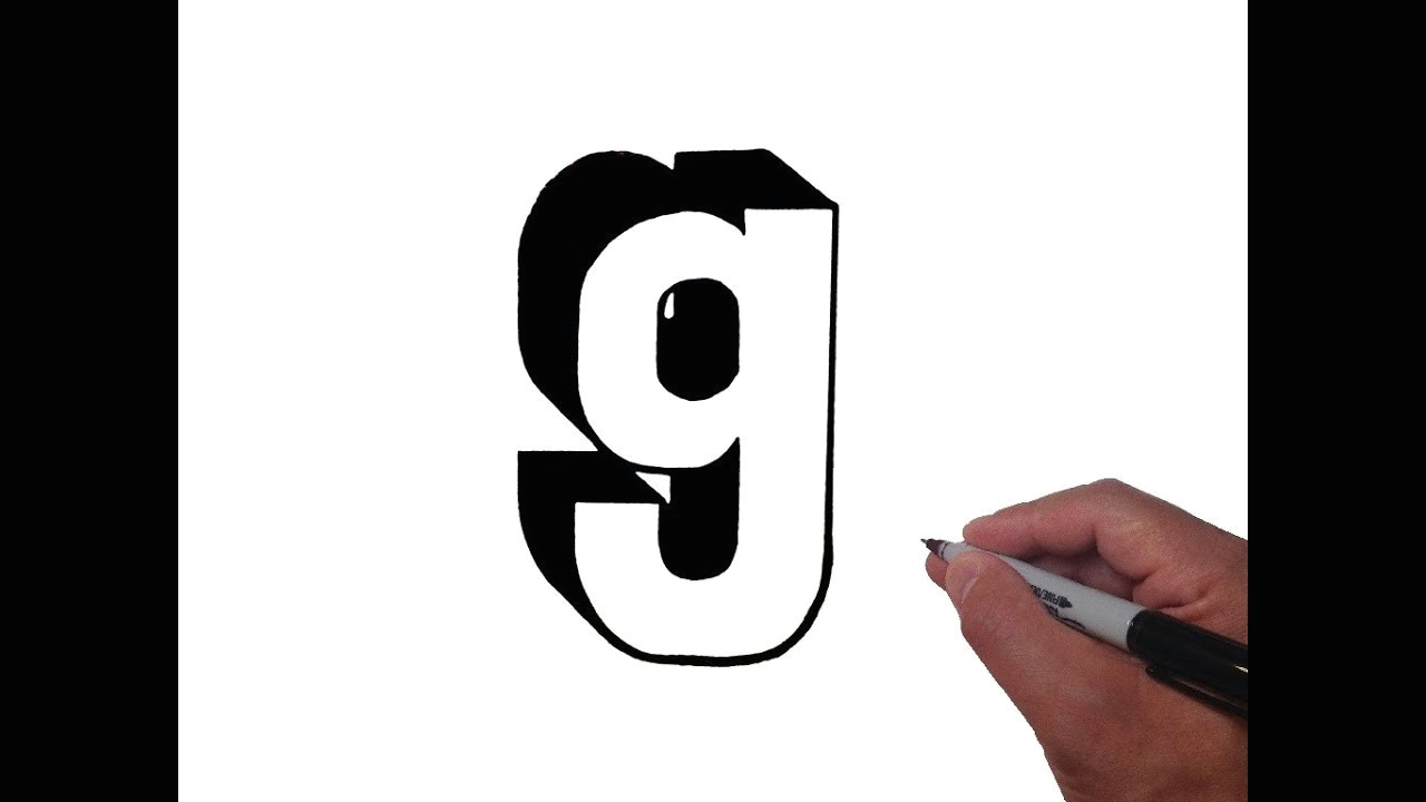 3d Drawing Easy Youtube How to Draw Letter G In Lowercase 3d Youtube