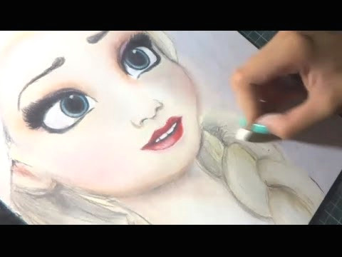 3d Drawing Easy Youtube Speed Drawing Elsa Frozen Diana Diaz Youtube