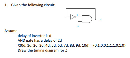 3d Z Drawing solved Given the Following Circuit assume Delay Of Inve