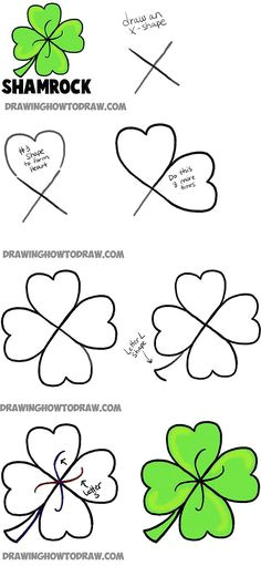 4 Leaf Clover Drawing Easy 219 Best Four Leaf Clover Images In 2019 Four Leaf Clover