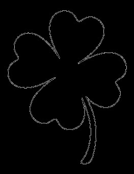 4 Leaf Clover Drawing Easy Large Four Leaf Clover Pattern Patterns All Pinterest