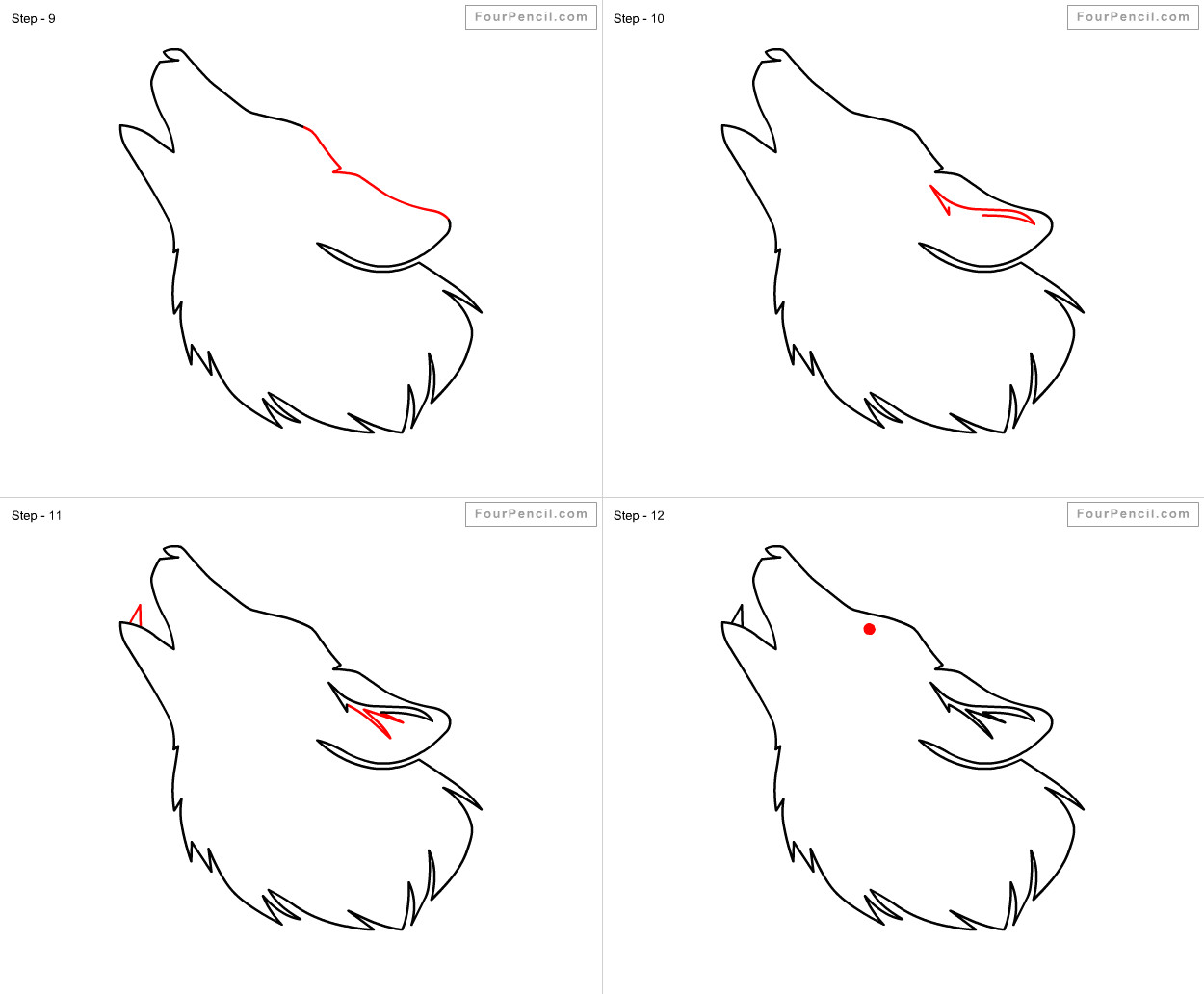 4 Ways to Draw A Wolf How to Draw Wolf for Kids Slide 3 Click to Enlarge How to Draw