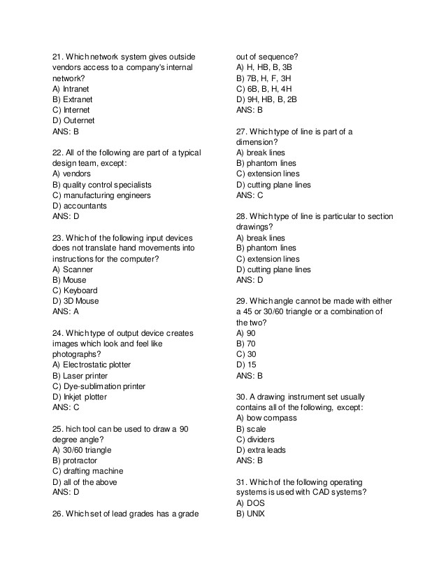 5 Drawing Instruments and their Uses Multiple Choice Questions On Engineering Drwaing