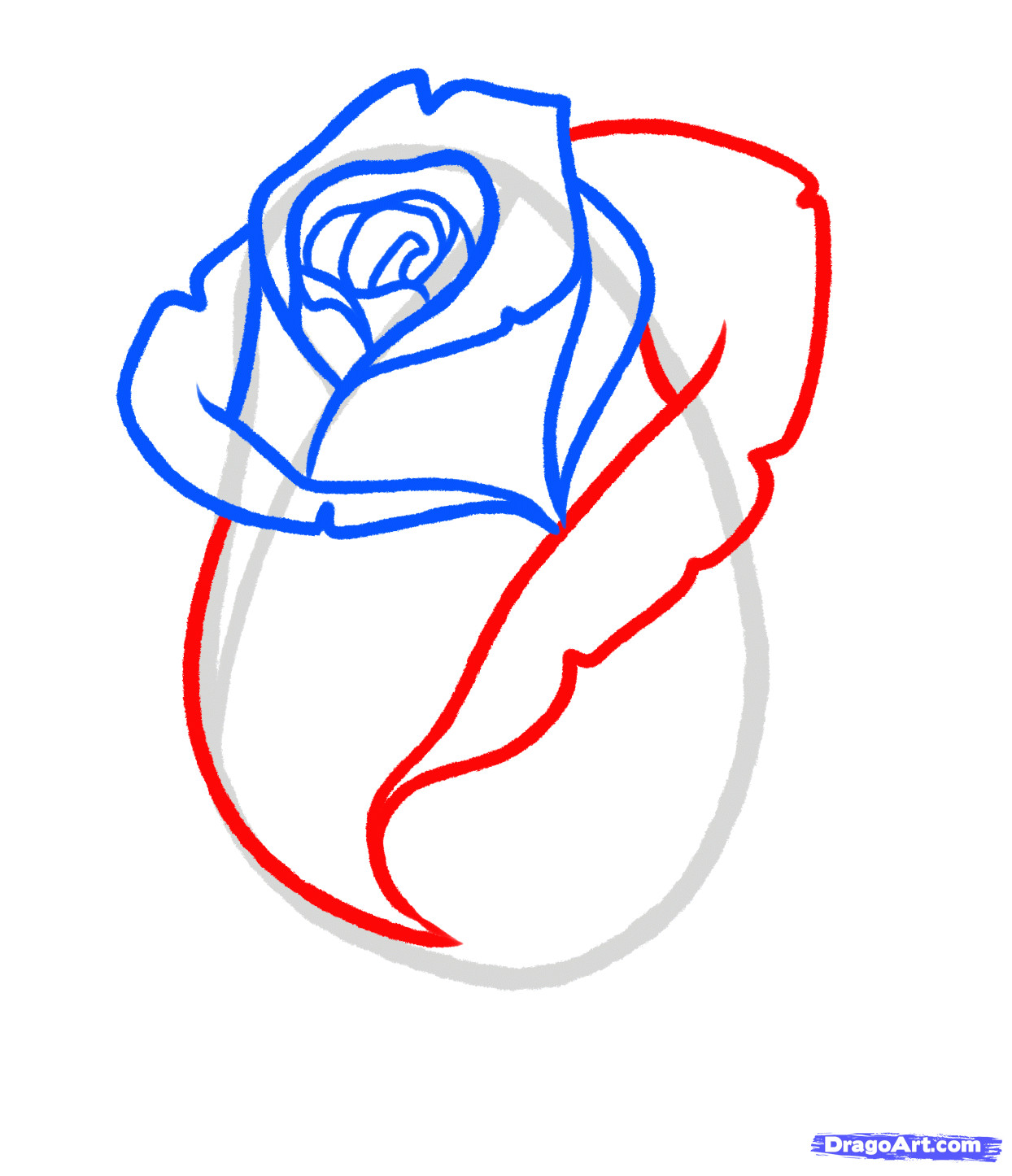 5 Drawing Techniques How to Draw A Rose Bud Rose Bud Step 5 Sketching Flowers