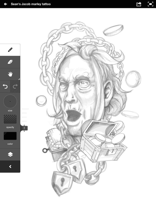 5 Favorite Things Drawing Jacob Marley Tattoo with Adobe Ideas On the Behance Network these
