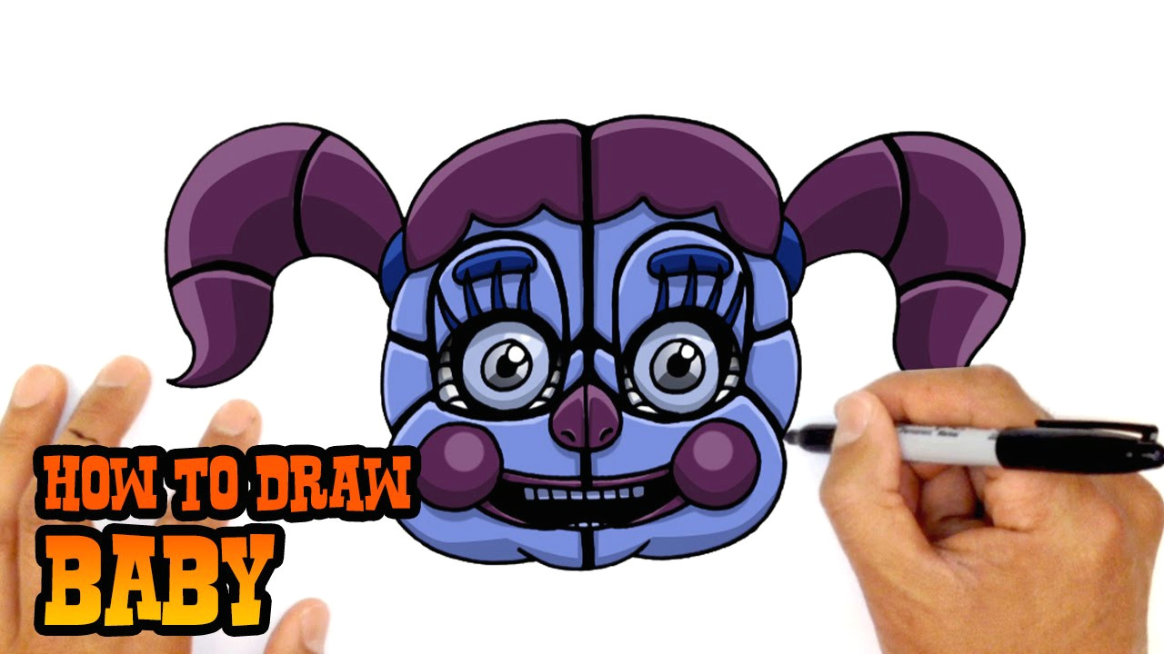 5 Nights at Freddy S Drawings Easy How to Draw Baby Fnaf Sister Location Youtube