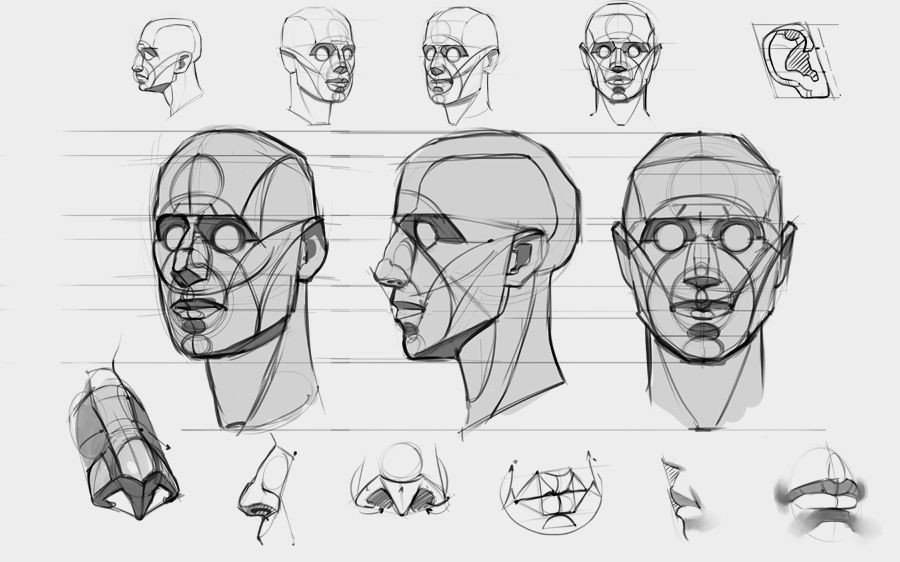 6 Drawing Techniques El Fil De Cara Cters 6 Mods De Fa Rum Drawing Head In 2019