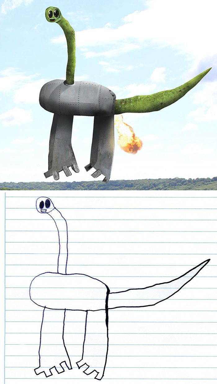 6 Year Old Drawing Ideas Dad Turns His 6 Year Old son S Drawings Into Reality and the Results