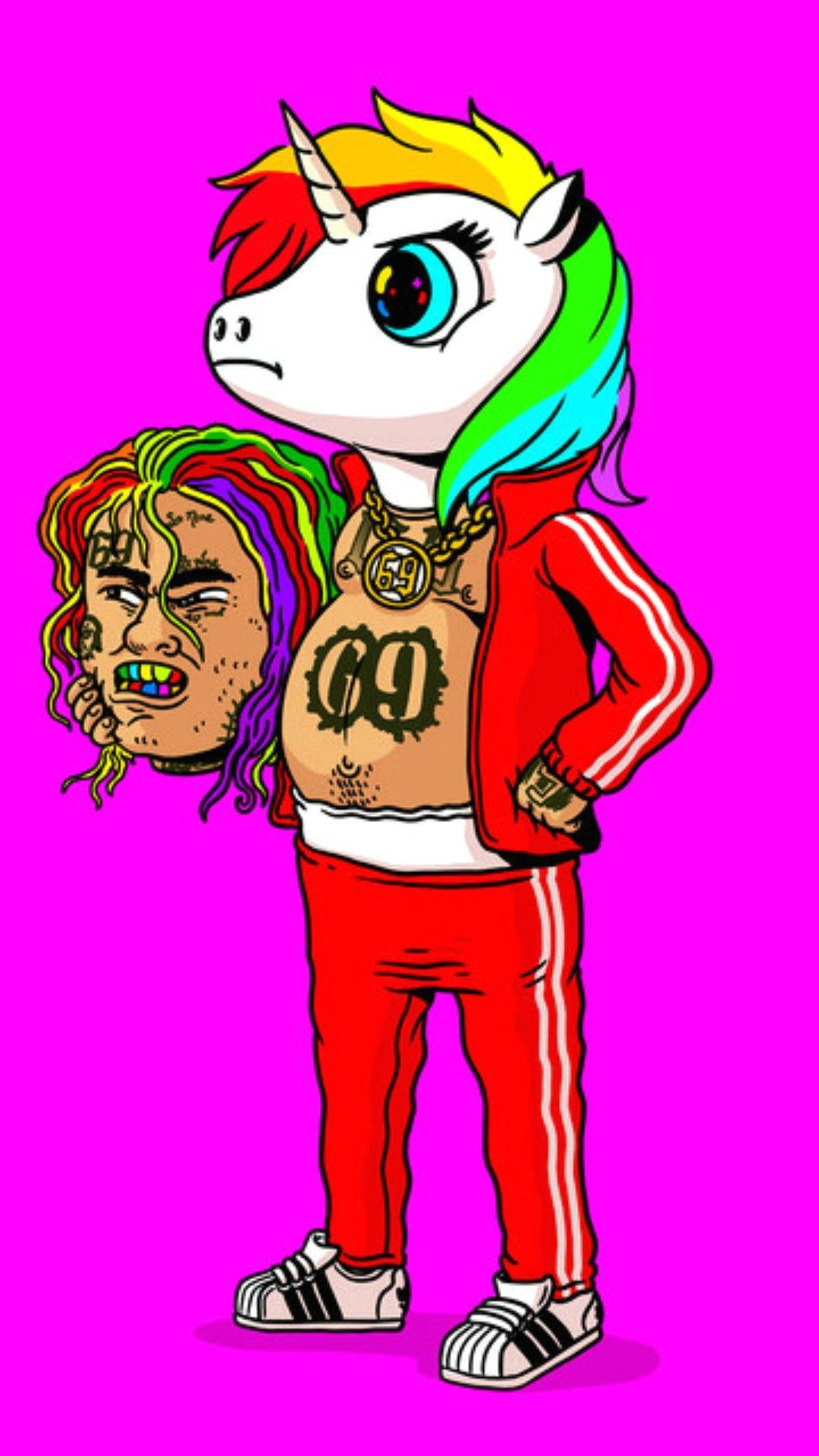 6ix9ine Cartoon Drawing 6ix 9ine Tati Dope Music Screen Wallpaper Wallpaper