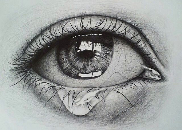 A Detailed Drawing Of An Eye Crying Eye Sketch Drawing Pinterest Drawings Eye Sketch and