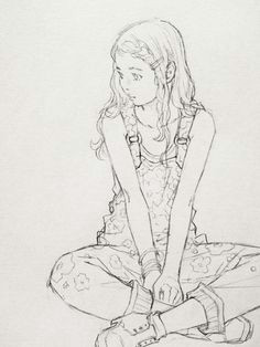 A Drawing Of A Girl Sitting Down 234 Best Character Pose Cross Legged Images