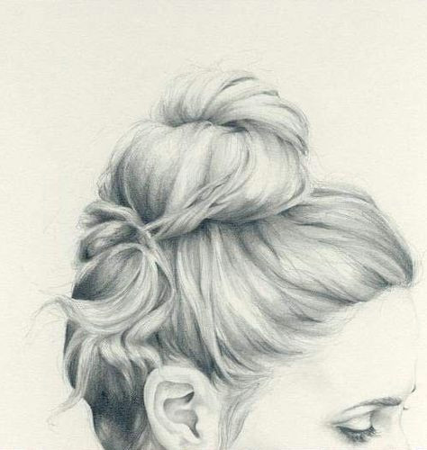 A Drawing Of A Girl with A Bun soft Messy Bun Tumblr Pinterest Drawings Illustration E