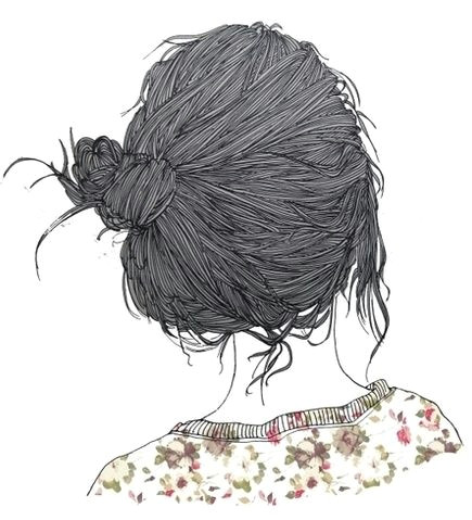 A Drawing Of A Girl with A Bun Wordless Wednesday Hair Sketch Pinterest Drawings Art and