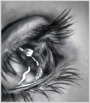 A Drawing Of An Eye Crying Tears Pencil Drawing 4 Drawing Pencil Drawings Realistic