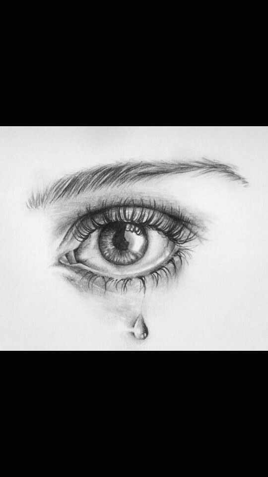 A Drawing Of An Eye Crying Weinendes Auge Art Inspiration Pinterest Drawings Art Und Art