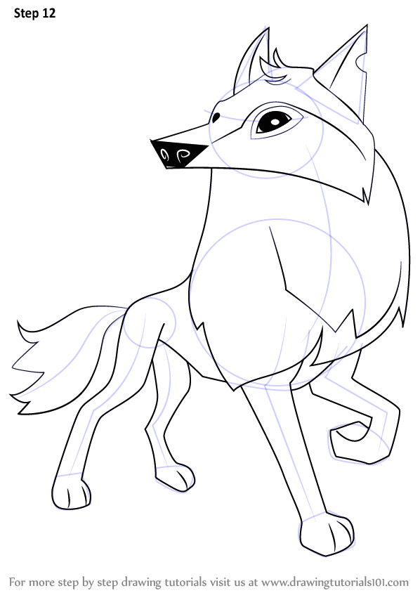 A Easy Drawing Of A Wolf Learn How to Draw Arctic Wolf From Animal Jam Animal Jam Step by