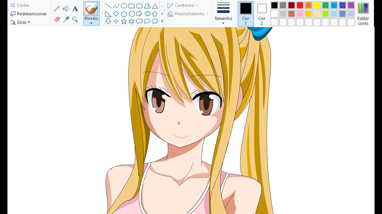 A Program for Drawing Anime Drawing Anime On Paint Lucy Heartfilia Speedpaint Youtube