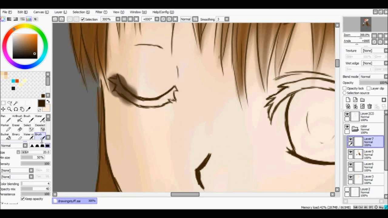 A Program for Drawing Anime Manga Anime Drawing Tutorial sorta with Paint tool Sai Youtube