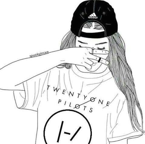 Aesthetic Drawing Of A Girl Wallpaper Emo Aesthetic Tumblr Cute Love Girl Twenty One Pilots