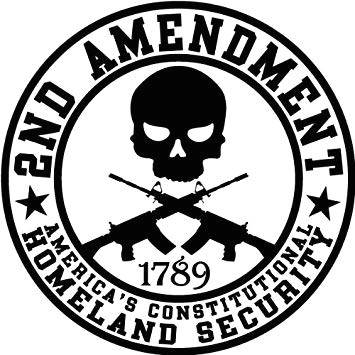 Amendment 7 Drawing Easy Amazon Com 2nd Amendment Homeland Security Round Bumper Sticker