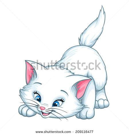 Animated Drawing Of A Cat Kitten Stock Vektorgrafiken Clip Art Vektorgrafiken Shutterstock