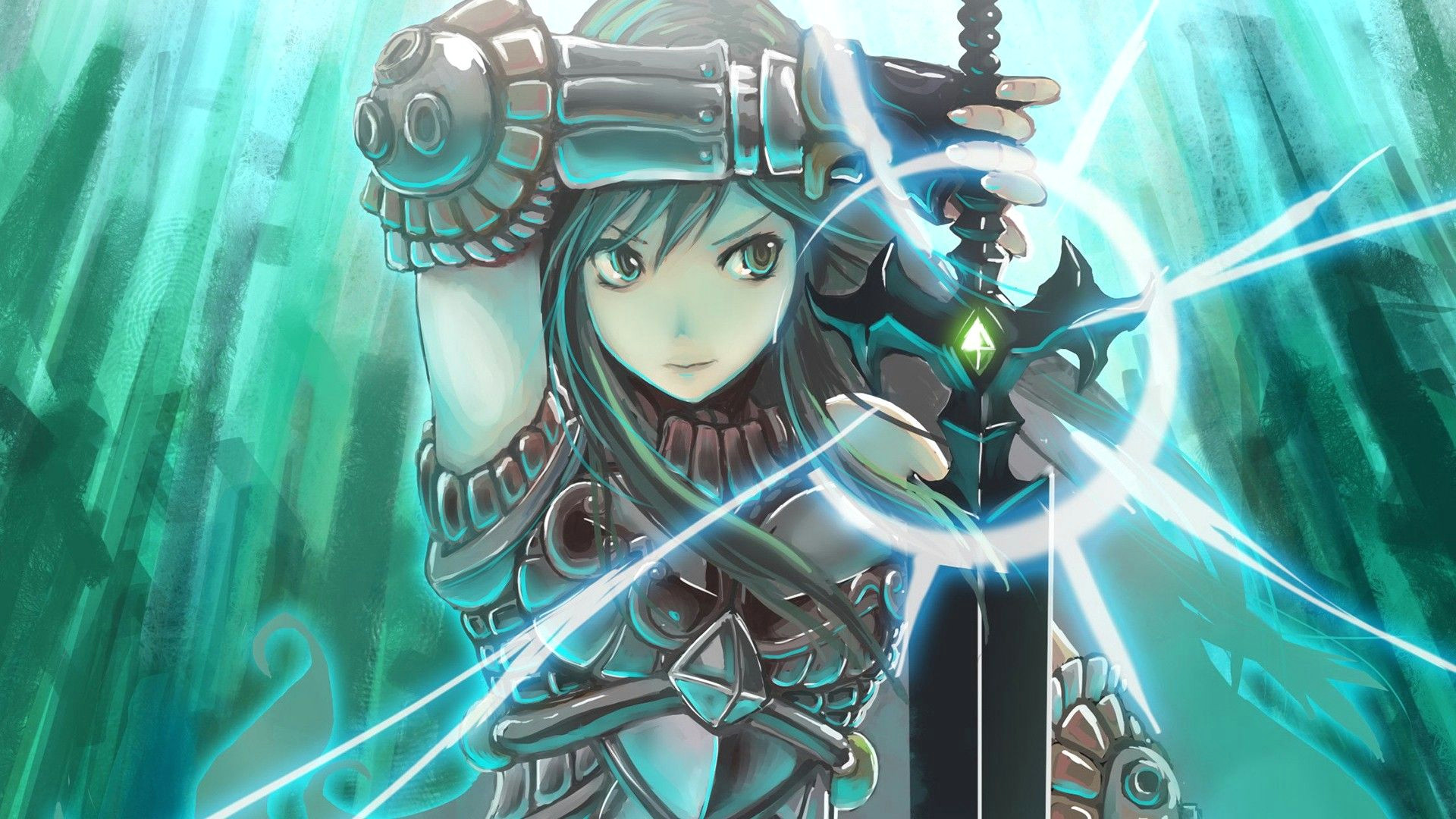 Anime Drawing 1920×1080 Anime 1920×1080 Anime Fantasy Art Anime Girls Sword Armor original