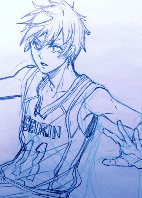 Anime Drawing Kuroko Kuroko Sketch by Yana toboso Kuroshisuji S Creator On Her Blog