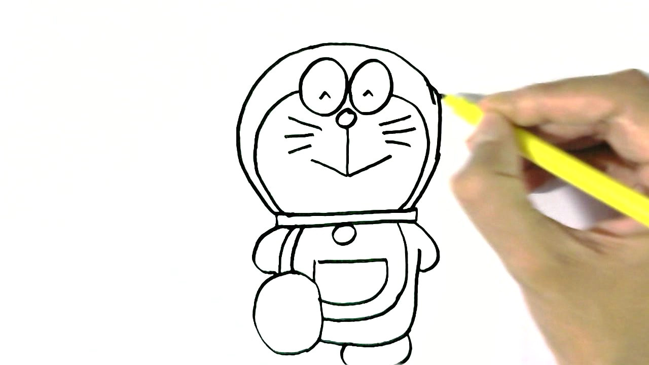 Anime Drawing Lesson 1 How to Draw Doraemon In Easy Steps for Children Beginners Youtube