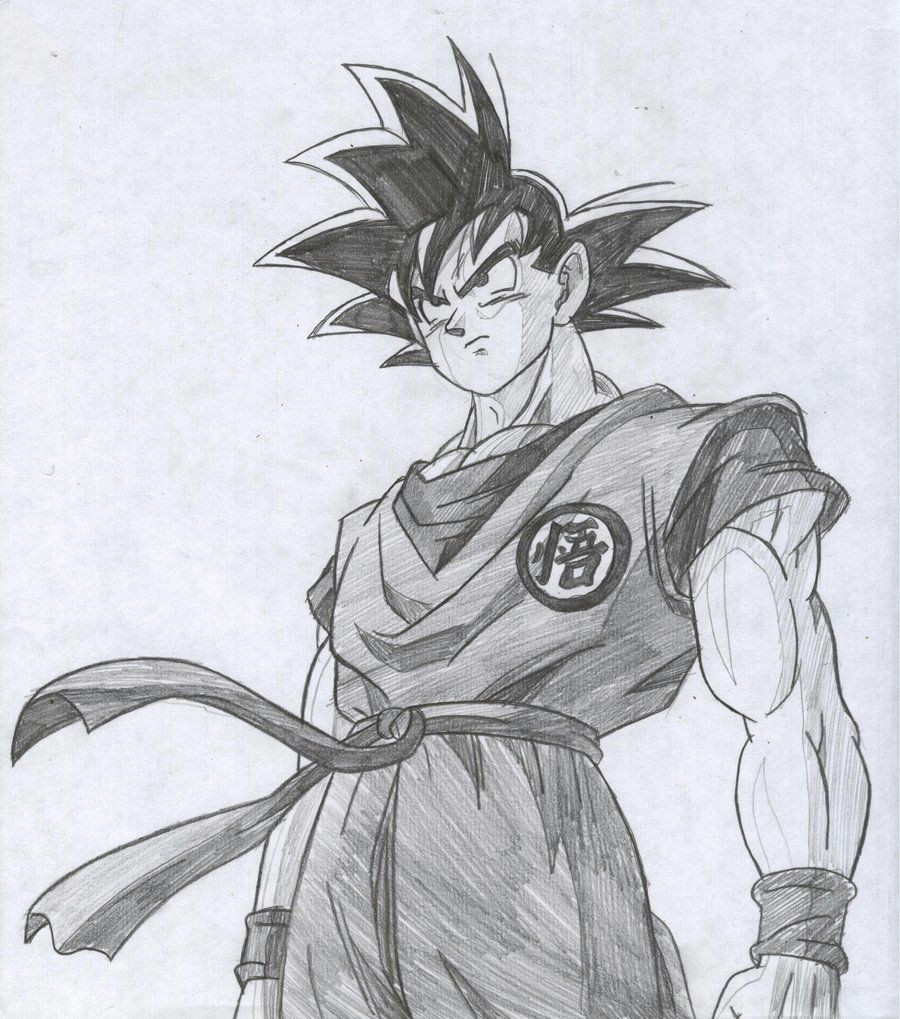 Anime Drawing Using Color Pencil Goku Drawings Pencil Pic 23 Drawing and Coloring for Kids