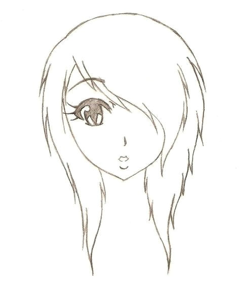 Anime Drawing Very Easy Anime Emo Girl Easy Emo Anime Drawings Pictures Anime Art